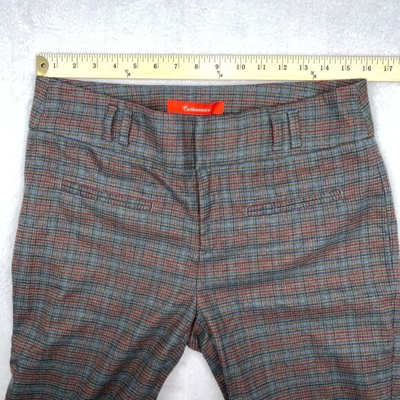 Anthropologie Cartonnier Women's Dress Pants Size 10 Striped Plaid Soft - Picture 6 of 9